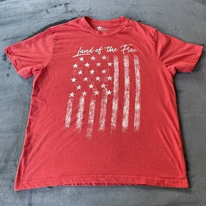 Camiseta Hybrid Land Of The Free manga corta bandera roja 2XL - Imagen 1 de 8