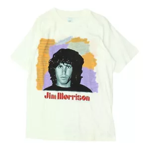 Jim Morrison White Tshirt | Mens 90s Short Sleeve The Doors Band Tee Shirt - Picture 1 of 6