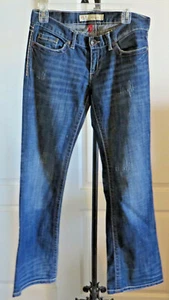 Womens BKE Stella Stretch Denim Jeans 28 X 31.5 Distressed Flare - Picture 1 of 8
