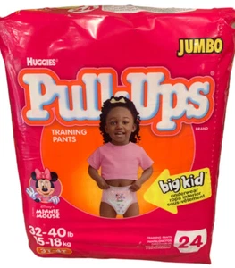 RARE Vintage 2003 Huggies Pull Ups GIRLS Diapers Daisy MINNIE 32-40lb 3T/4T USA - Picture 1 of 6