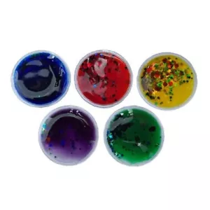 5 x Sensory Gel Shapes Glitter & Colourful Liquid, Squidgy Fidgeting Toy - Picture 1 of 3