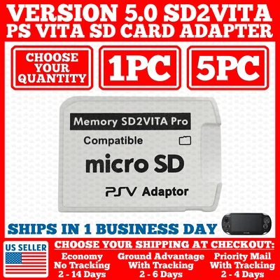 V5.0 SD2VITA Micro SD to Vita Memory Card Pro Adapter For PS PSV 1000/2000 V 5.0