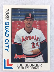 1989 Quad City Angels-Eastern League-BEST Baseball Card-Joe Georger
