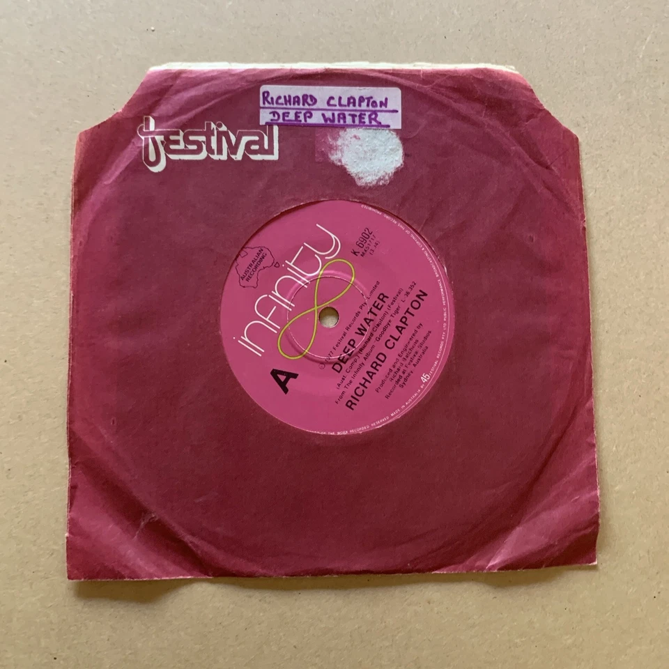 Richard Clapton - Deep Water / Factory Life 7” Vinyl Single 1977 - Image 1 of 4