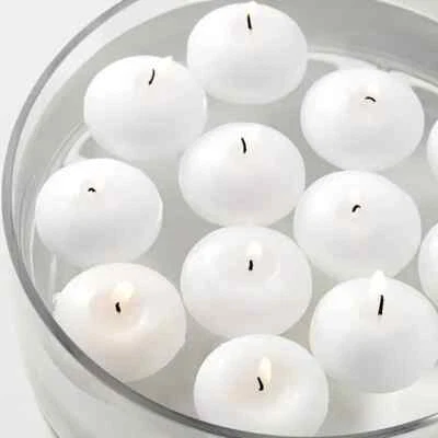 15 8cm Floating Candles Wedding Confession Atmosphere Decor Ceremony Smoke Free - Image 1 of 4