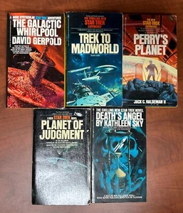 LOT (5) Star Trek VTG Original Series Paperbacks Madworld, Judgement, Whirlpool - Picture 1 of 6