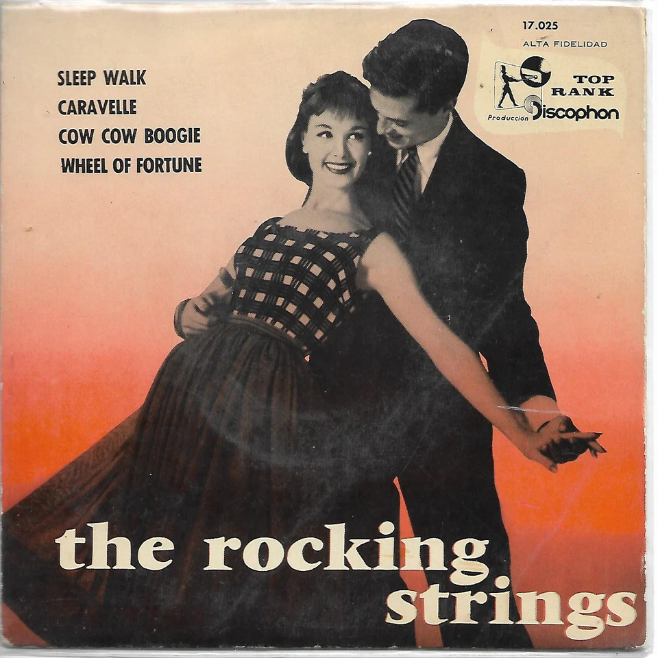 THE ROCKING STRINGS EP  Spain 1960 Sleep Walk+3 BLUE VINYL - Image 1 of 1