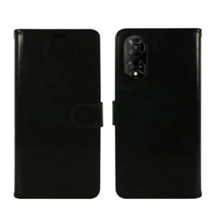for TCL 50 XE 5G Verizon Wallet Phone Case Pouch PU Leather Flip Folio - BLACK - Picture 1 of 7