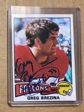 1975 Topps Greg Brezina #62 Autographed Card Atlanta Falcons