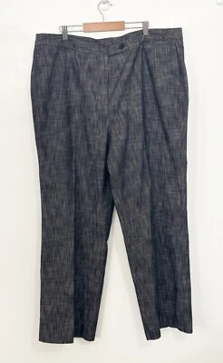 Passport Pants Womens Plus 20W Black Denim High Rise Wide Leg Trousers Career - Image 1 of 4