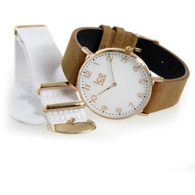 Ice Watch CHL.A.WHI.36.N.15 Ice City Whitechapel Leather White Round Dial Watch - Image 1 of 3