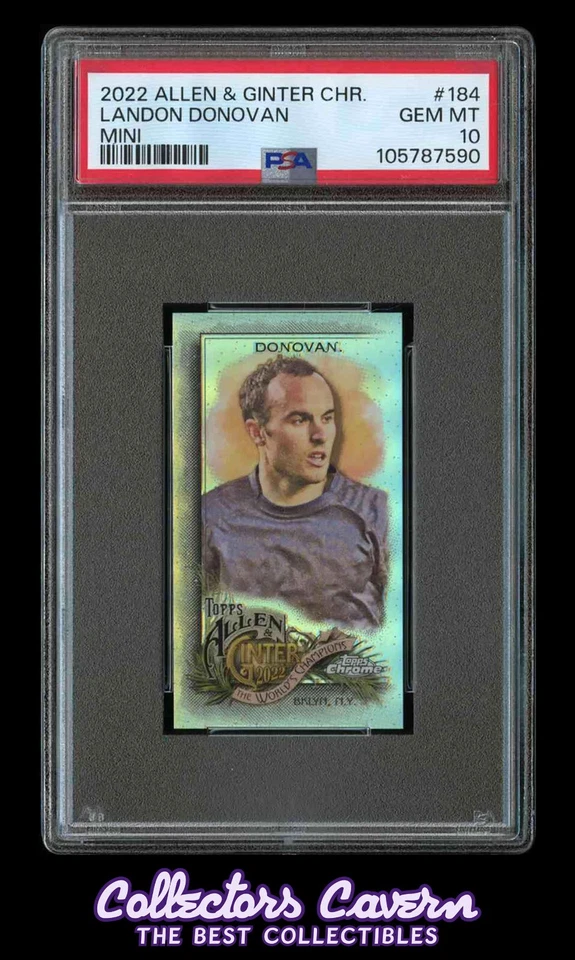 2022 Topps Allen & Ginter Chrome Mini Refractor #184 Landon Donovan PSA 10 - Image 1 of 2