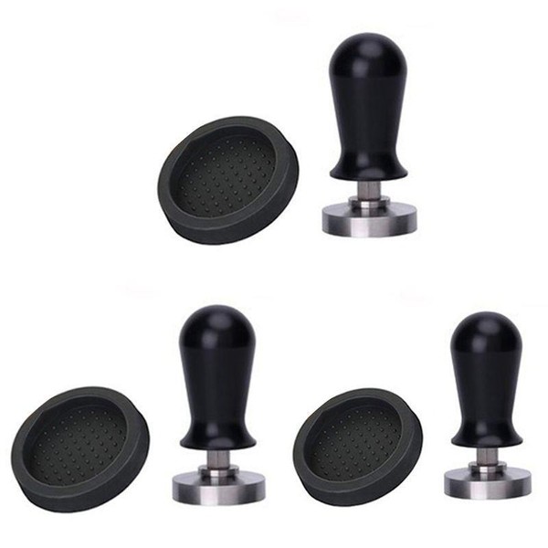 Calibrated Pressure Tamper for Coffee and Espresso and Free Powder Hammer Pad Photo Related