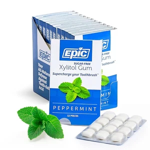 Gum - Aspartame Free 100% Xylitol - Chewing Gum Sugar Free Gum - Peppermint Flav - Picture 1 of 19