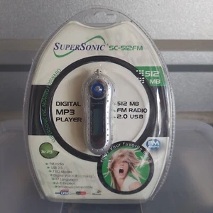 Vintage Super Sonic SC-512FM MP3 Player 512MB Deadstock NEW SEALED - Picture 1 of 7