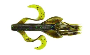 Yamamoto Kreature 4" 7/Pk Green Pumpkin w/Large Green & Large Purple 5-07-301 - Picture 1 of 1