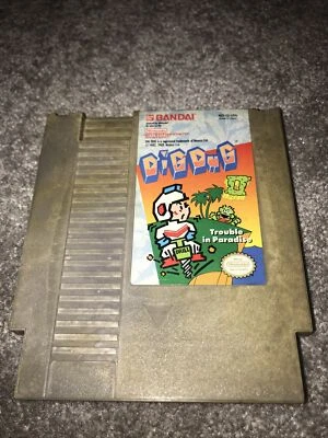 Dig Dug II 2 (Nintendo Entertainment System, NES, 1989) Authentic Working Game - Image 1 of 4