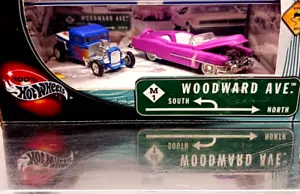 100% Hot Wheels Limited Edition Woodward Ave 2 Car Set-1963 Cadillac - 1932 Ford - Picture 1 of 16