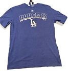 Majestic Men's Los Angeles Dodgers Distressed Blue T-Shirt Size M
