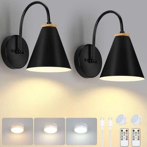 ENCOFT 2 Stück Wandleuchte Ohne Stromanschluss Wandlampe mit Fernbedienung - Bild 1 von 24