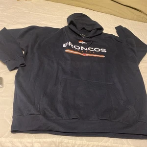 4XL TALL Denver Broncos HOODIE Sweatshirt, ohne Etikett marineblau 3/4 Arm - Bild 1 von 5
