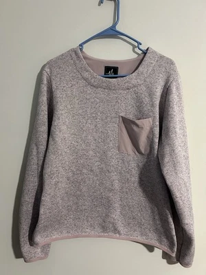 Suéter rosa suave con bolsillo talla grande Foto 1 de 3