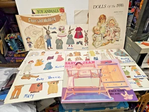 Vintage-Set Papierpuppen Baby Jean UNGESCHNITTEN Kinderzimmer-Set Joan & Bobby, Hochzeitsbuch - Bild 1 von 13