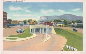 Port Jervis Underpass Linen 1940 NY - Picture 1 of 2
