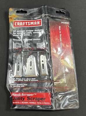 Bolsa de vinilo raspador utilitario vintage Craftsman con 3 hojas - Juego parcial Foto 1 de 4