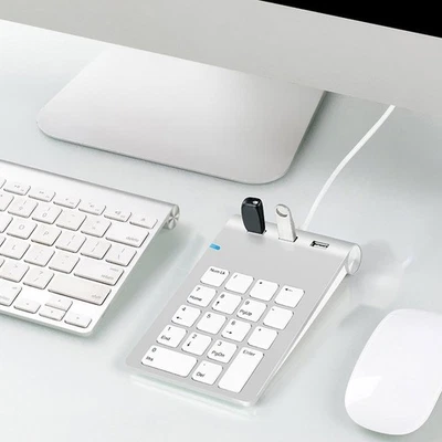 User friendly USB Wired Keyboard featuring 18 Key Layout and Hub Functionality - Image 1 of 4