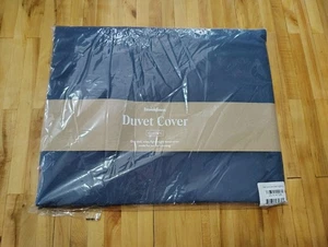 Copripiumino Brooklinen Classico Percalle King Cal.King Cotone Colore Abisso Blu Nuovo - Foto 1 di 5