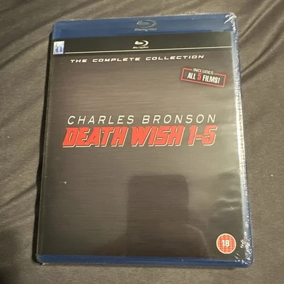Death Wish 1-5 (1974-94) 5 Movie Set Blu-Ray BRAND NEW (USA Compatible) - Image 1 of 2