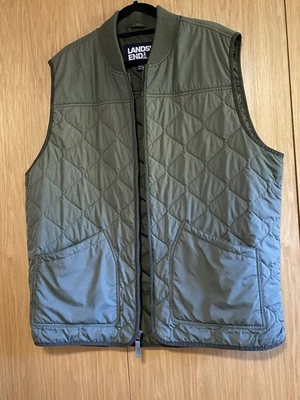 Lands' End Men's Olive Green Quilted Primaloft Vest Size XL/Tall (46-48) - READ - Image 1 of 4