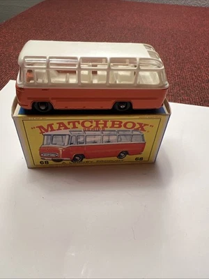Caja de cerillas Lesney vintage n.º Autobús Mercedes 68 caja original Foto 1 de 4