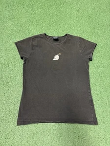 Vintage 90s Nike Agassi Tennis Ball Bomb Shirt Girls Size Medium 8-10 Black RARE - Picture 1 of 10