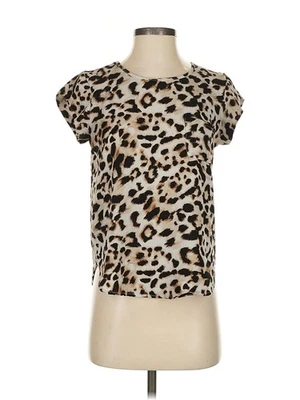 Top de manga corta marrón Lily White para mujer S Foto 1 de 4