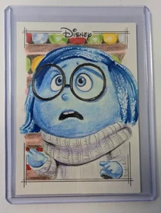 2025 Topps Cromo Disney * Tristeza - Artista Lindsey Greyling Boceto - Automático 1/1 - Imagen 1 de 2