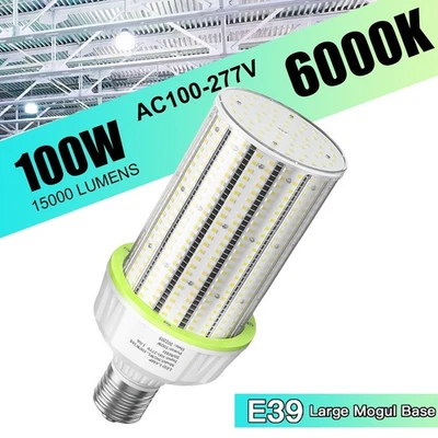 100W Corn LED Light Bulb E39 Large Mogul Base for Garage Warehouse Factory Shop - Image 1 of 4