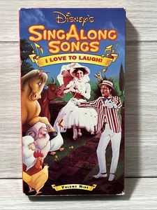 Disney's Sing Along Songs "I Love To Laugh" VHS Volume 9 Mary Poppins Movie - Picture 1 of 5