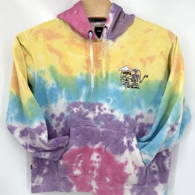 Vans Suéter Sudadera con Capucha XL Amarillo Azul Rosa Para Hombre Pullover Tie Dye Algodón Patinador Foto 1 de 4