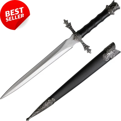 Medieval Mini Short Sword Stainless Steel Blade w/Wood Scabbard Collectible - Image 1 of 4