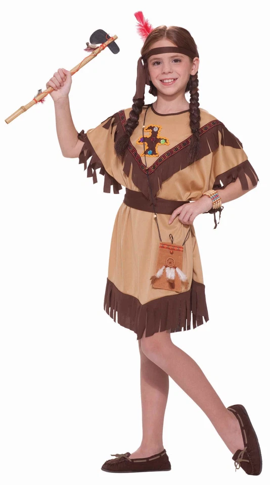 FORUM NATIVE AMERICAN PRINCESS GIRL REENACTMENT/THANKSGIVING COSTUME SIZE LARGE - Image 1 of 1