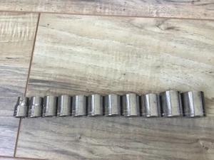 11 pc. Craftsman USA G1 & G2 Series, 3/8" Drive, 12pt, Socket Set Metric - Picture 1 of 3