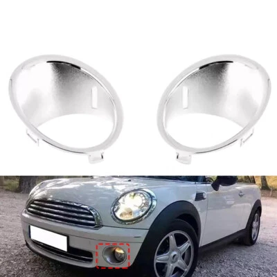 1 par de acabamento de tampa de lâmpada de neblina frontal para Mini Cooper R55 R56 R57 R58 2007-2010 - Imagem 1 de 4