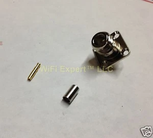 N Buchse Flansch Klemme RF Kabel Stecker für RG58 LMR195 RG142 RG400 USA - Bild 1 von 2