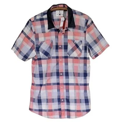 NUEVO i Jeans by Buffalo Para Hombre Camisa de Algodón a Cuadros Manga Corta Talla XL X Grande Foto 1 de 4