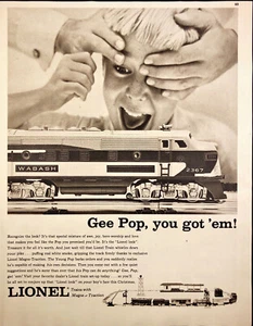 1955 Lionel Train Toy Set Print Ad Young Boy Smiling Wabash Line - Picture 1 of 6