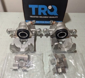 Pair of TRQ Rear Brake Calipers CLA35110 CLA35108 NEW fits Forester Impreza WRX - Picture 1 of 10