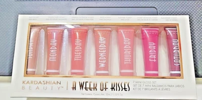 Mini Set Brillo Labial 7 Para Todos los Días Semana Regalo Perfecto Kardashian Foto 1 de 3