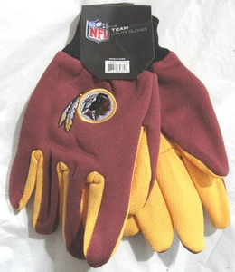 NFL Washington Redskins Guantes Utilitarios Color Palma Marrón con Palma Amarilla de FOCO - Imagen 1 de 3